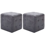  Noćni ormarići 2 kom sivi 30 x 30 x 30 cm umjetna brušena koža | shoptok.hr