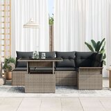 vidaXL set od 6 vrtnih sofa s jastučićima siva poli ratan | shoptok.hr