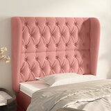  Uzglavlje s ušima ružičasto 93x23x118/128 cm baršunasto | Eponuda.com