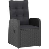 vidaXL vidXL 11-dijelni vrtni blagovaonski set od poliratana s jastucima crni | shoptok.hr