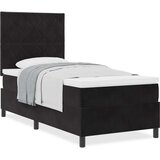 vidaXL Box Spring Postelja z Žimnico Črna Enosobna Žamet | Shoptok.si