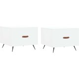 vidaXL klubske mizice 2 kosa bele 50x50x40 cm inženirski les | Shoptok.si