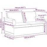  Set sofe 2 pcs Plava 144 x 80 x 85 cm tkanina | shoptok.hr