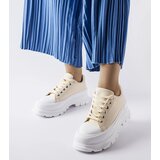 Gemre Beige sneakers on a high platform Kari Cijene