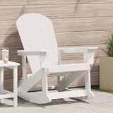 vidaXL Adirondack gugalni stol Bela 73.5x92x90 cm HDPE | Shoptok.si