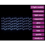 vidaXL LED zavesa z zvezdicami 500 LED lučk modra 8 funkcij | Shoptok.si