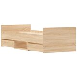  Kreveta s uzglavljem i podnožjem boja hrasta 75 x 190 cm | shoptok.hr