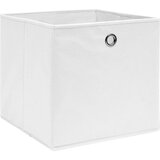 vidaXL Škatle 4 kosi netkano blago 28x28x28 cm bele | Shoptok.si