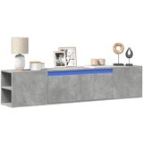 Maison Chic Stenska TV omarica - TV stojalo - Televizijska omarica z LED lučkami betonsko siva 180x31x39,5 cm, (21700721) | Shoptok.si