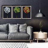 WALLXPERT 3PKCT-010 Višenamenska Dekorativna Slika u Ramovima (3 Komada) | Eponuda.com