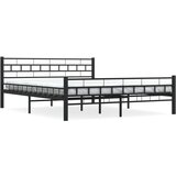 The Living Store Posteljni okvir črn jeklen 160x200 cm - Posteljni Okvir, (21524311) | Shoptok.si