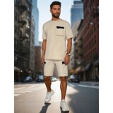DStreet Komplet męski dresowy khaki | Shoptok.si