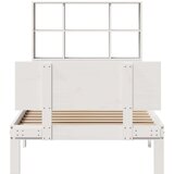 vidaXL Knjižna postelja brez ležišča bela 90x200 cm trdna borovina | Shoptok.si