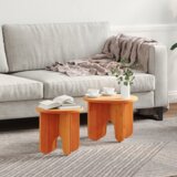  Set stolića za kavu 2 pcs Voštano smeđa 39.5 x 39.5 x 30 cm Cijene