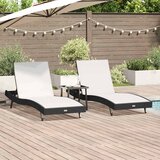 vidaXL Ležalnik 3 pcs Črna in bela 197 x 70 x 82 cm poli ratan - - črna - 39.9 - 197 x 70 x 82 cm - 2025--Uvoz_4 | Shoptok.si