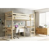 Molarem Home Drveni dječji povišeni krevet Antresola - 200x90 cm - svijetlo drvo | shoptok.hr