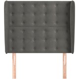  Uzglavlje s ušima tamnosivo 83 x 23 x 118/128 cm baršunasto | Eponuda.com