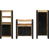 vidaXL Set namještaja za kupaonicu 3 pcs Smeđa Čvrsto drvo manga | shoptok.hr