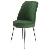 Hanah home set trpezarijskih stolica Dexa 8 kom, kaki zelena tkanina Babyface, hromirane metalne noge | Eponuda.com
