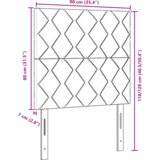vidaXL LED uzglavlje dizajn dijamantnih blokova svjetlosivo 90 cm tkanina, uzglavlje dizajn dijamantnih blokova svjetlosivo 180 cm tkanina | shoptok.hr