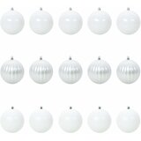  Set božićnih kuglica XL 15 pcs Bijelo Plastika | shoptok.hr