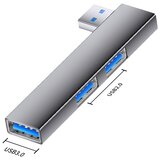 INF Večvmesniški razširitveni adapter USB na dvojni USB2.0 + USB3.0 Grey, (5000079265) | Shoptok.si
