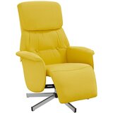 vidaXL Fotelj z oporo za noge svetlo rumeno blago, (20978934) | Shoptok.si