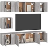  7-dijelni set TV ormarića sivog sonome konstruirano drvo | shoptok.hr