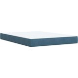 vidaXL Box spring postelja z vzmetnico modra 140x190 cm žamet | Shoptok.si