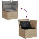  8-dijelni set vrtnih sofa s jastucima bež od poliratana | shoptok.hr