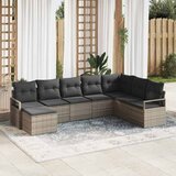 Set sofe s jastukom s pohranom 8 pcs Crna i Krema poliratan | shoptok.hr