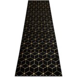 RugsX Preproge Tekač, Tekač GLOSS sodobni 409C 86 Kocka, 70x200 cm Črna | Shoptok.si
