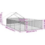  Vanjska kućica za pse sa stazom 7x3x1,9 m pocinčani čelik | shoptok.hr