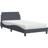  Krevet s madracem Dover tamnosivi 100x200 cm baršunasti | shoptok.hr