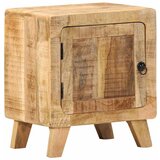 Furnova nočna omarica 40x32x46 cm masivni les grobo mango, (21926366) Cene