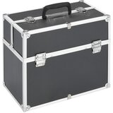 vidaXL Kovčeg za šminku 37 x 24 x 35 cm crni aluminijski Cijene