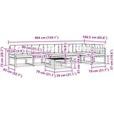  Set vanjskih sofa 7 pcs Bijela i bež 79 x 79 x 37 cm Poliester | shoptok.hr