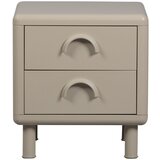 WOOOD Bež kovinska nočna omarica Rune – u