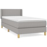 Box spring krevet s madracem svjetlosivi 90x190 cm od tkanine | shoptok.hr