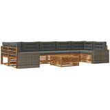  Set vanjskih sofa 8 kom. Prirodna i antracit | shoptok.hr