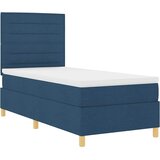  LED Box Spring Krevet s uzglavljem Plava 80 x 200 cm tkanina | shoptok.hr