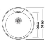 Sink Solution inox pomivalno korito A LINE Ø 510 mm - (7010017) | Shoptok.si