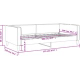  Dnevni krevet svjetlosivi 100 x 200 cm od tkanine | shoptok.hr