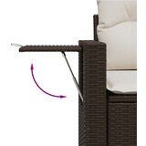  6-dijelni set vrtnih sofa od poliratana s jastucima smeđi | shoptok.hr
