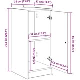 vidaXL Strani šal Star les 35 x 37 x 76 cm Konstruiran les | Shoptok.si