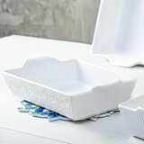 Evviva Pekač Miba 36x25 cm / pravokoten / bel / keramika, (20515216) | Shoptok.si