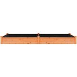 vidaXL Vrtna visoka greda s podlogo rjava 240x120x25cm trden les jelke | Shoptok.si