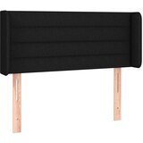  Uzglavlje s ušima crno 93x16x78/88 cm od tkanine | shoptok.hr