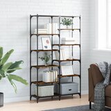  Regal za knjige boja hrasta 100 x 32 x 170 cm od drva i željeza | shoptok.hr