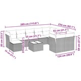  11-dijelni set vrtnih sofa poliratan s jastucima svijetlosivi | shoptok.hr